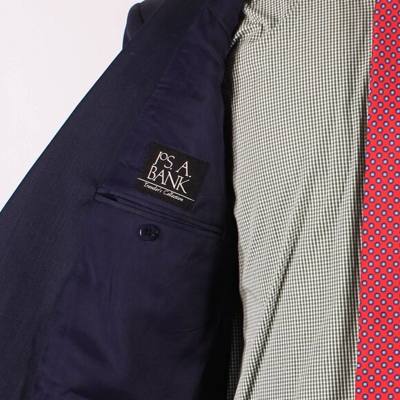 Jos. A. Bank 44R Navy Solid 2-Button Sport Coat Blazer Jacket O978 - Picture 9 of 11